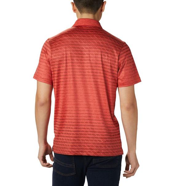 Columbia Tech Trail Polo Red For Men's NZ14569 New Zealand